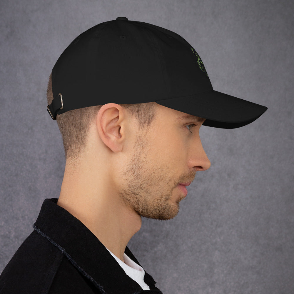 Embroidered outline : Unisex Dad hat