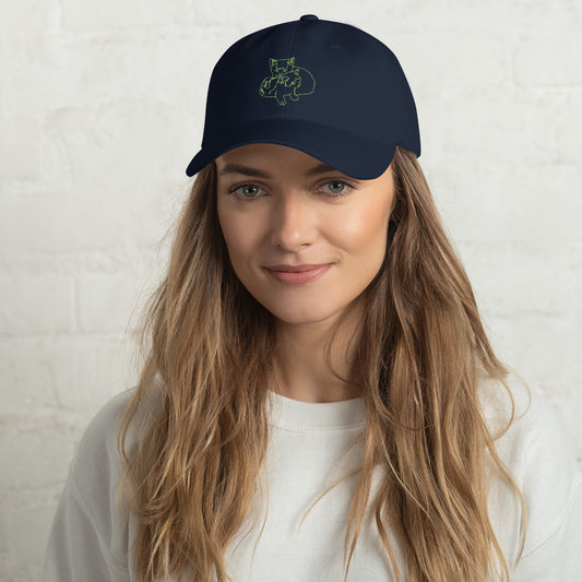 Embroidered outline : Unisex Dad hat