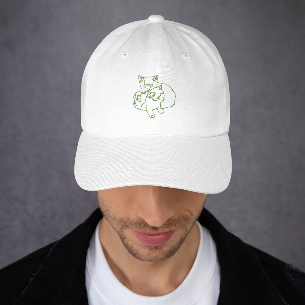 Embroidered outline : Unisex Dad hat