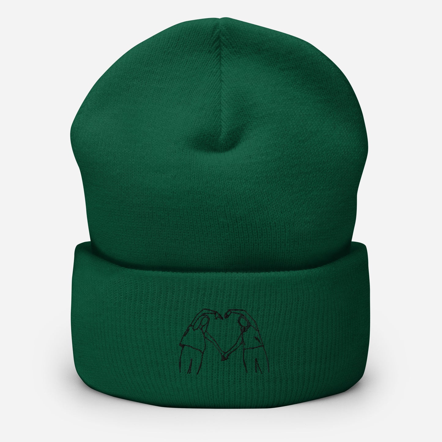 Embroidered outline: Cuffed Beanie